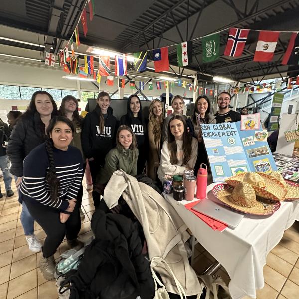 Raising awareness on campus in the cafeteria